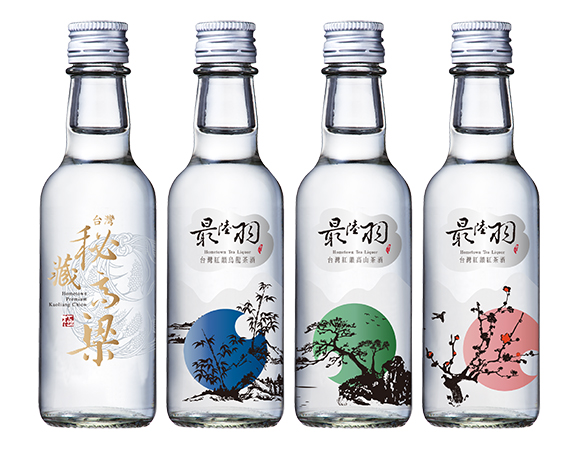 茶酒組合酒（烏龍茶、高山茶、紅茶、高粱58°）